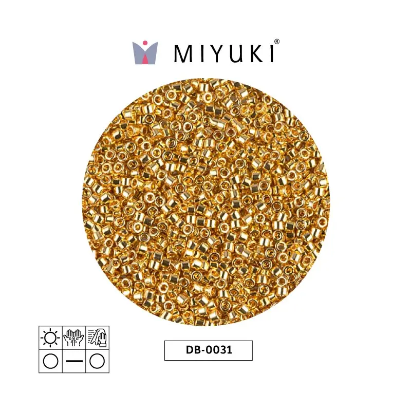 Miyuki delica 11/0 DB0031 bright gold 24kt plated x 50g