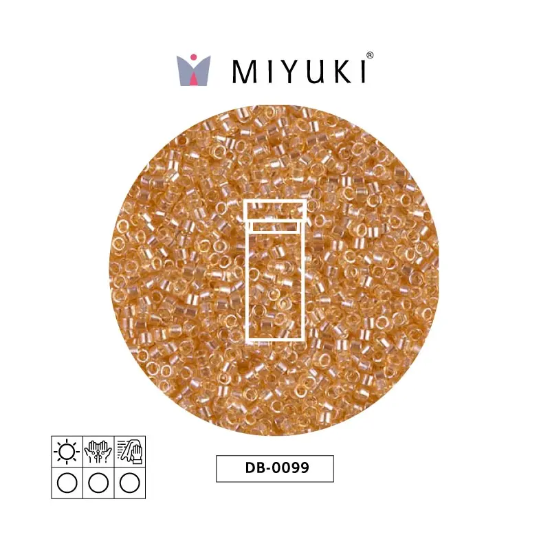 Miyuki delica 11/0 DB0099 transparent light topaz luster x 3g