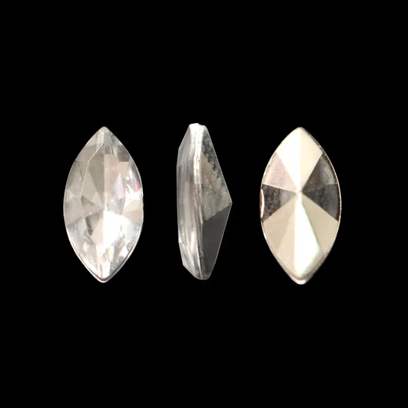 Acrilico K1015 marquesa con cono 4x8mm crystal 2 x und