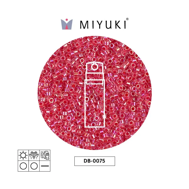 Miyuki delica 11/0 DB0075 oscuro coral cristal x 10g