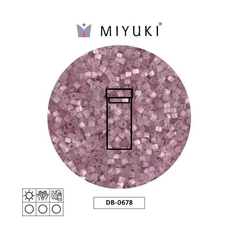 Miyuki delica 11/0 DB0678 rosa sedoso satinado x 3g