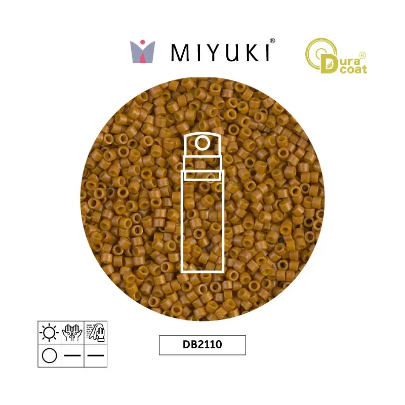 Miyuki delica 11/0 DB2110 opaco toast Duracoat x 10g