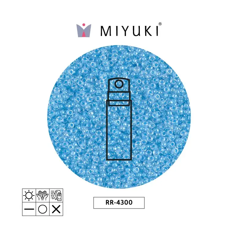 Mostacilla Miyuki rocalla 15/0 RR4300 neon ocean azul x 10g
