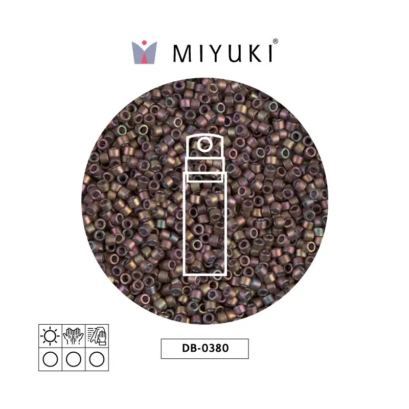 Miyuki delica 11/0 DB0380 mate metalizado verde x 10g