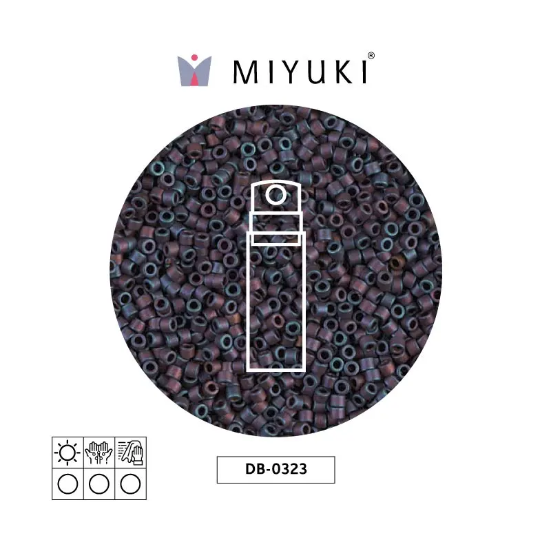 Miyuki delica 11/0 DB0323 mat metalizado purpl AB x 10g