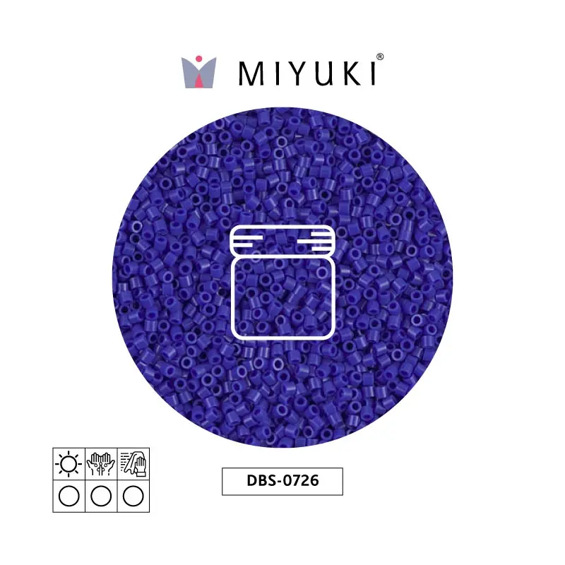 Miyuki delica 15/0 DBS0726 opaco oscuro azul x 5g