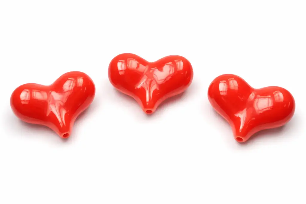 Acrilico 4800 corazon 18x23mm rojo 44 x lb