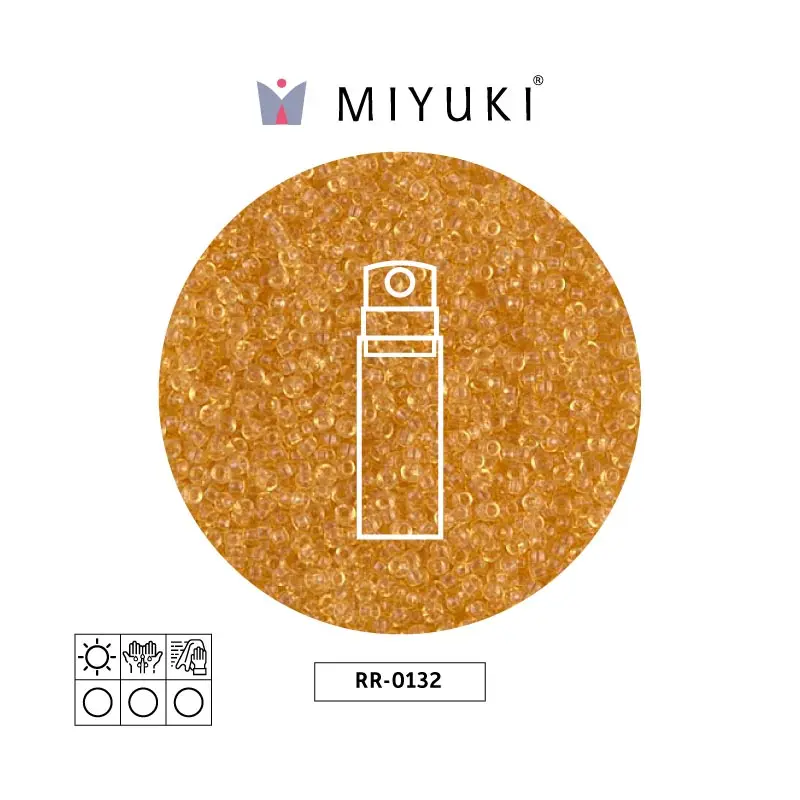 Mostacilla Miyuki rocalla 15/0 RR0132 transparente claro amarillo x 10g