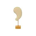 Exhibidor de aretes en microfibra beige 13x5.5 cm x und