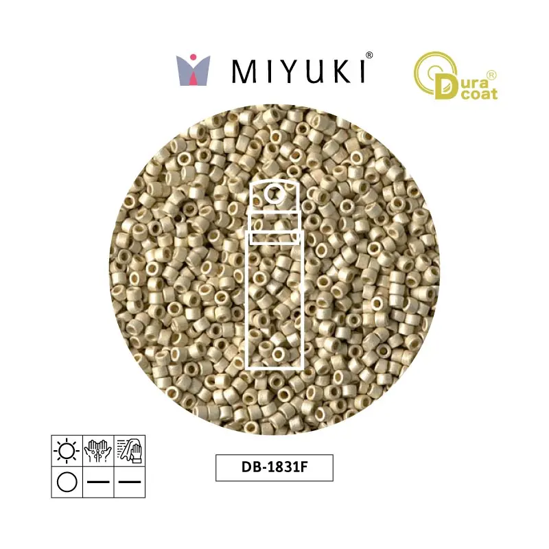 Miyuki delica 11/0 DB1831F galvanizado crema x 10gr