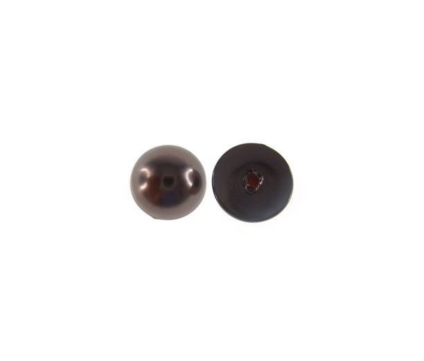 Media perla sintetica base plana 1H 10mm coffee CX-600 x ud