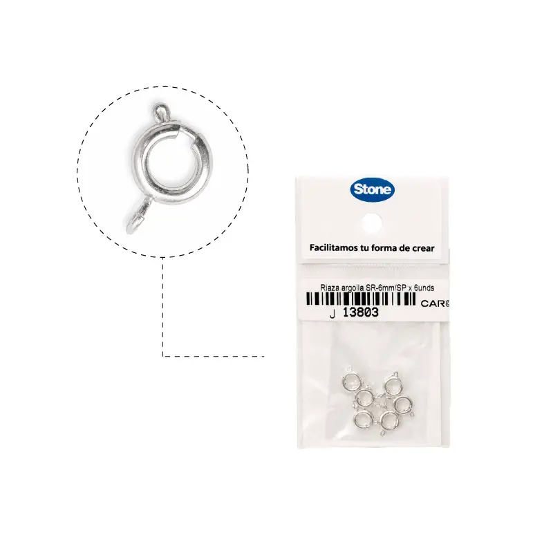 Riaza argolla SR-6mm/SP x 6unds