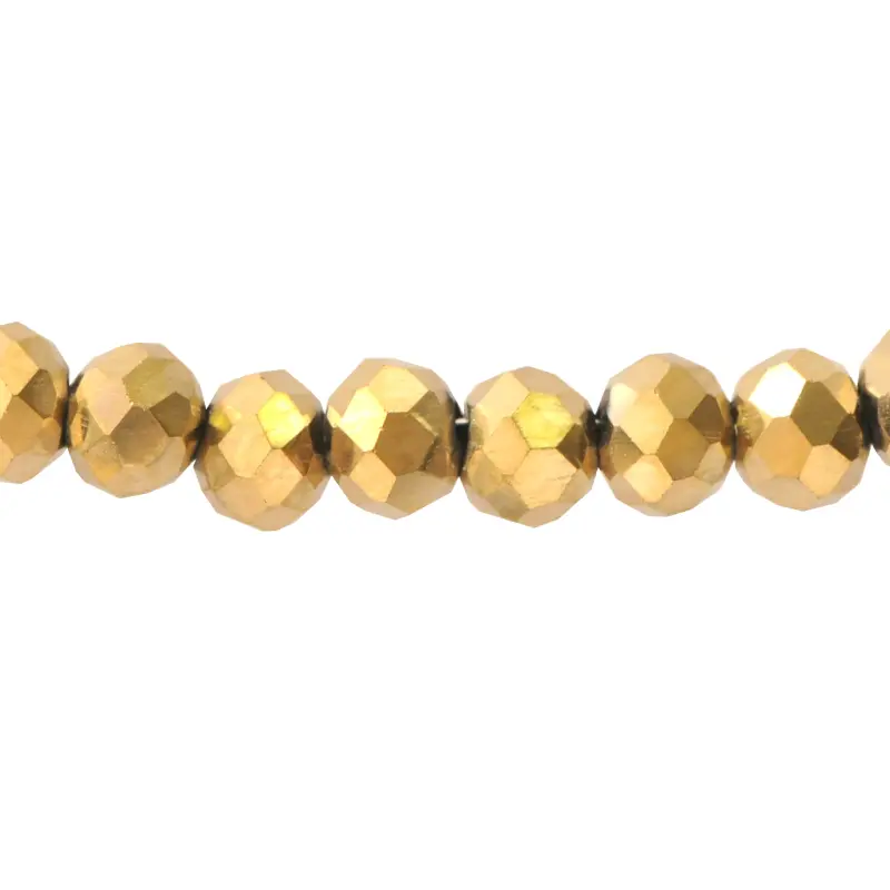 Murano rondela facetada 3mm bronze 129 x aprox110unds