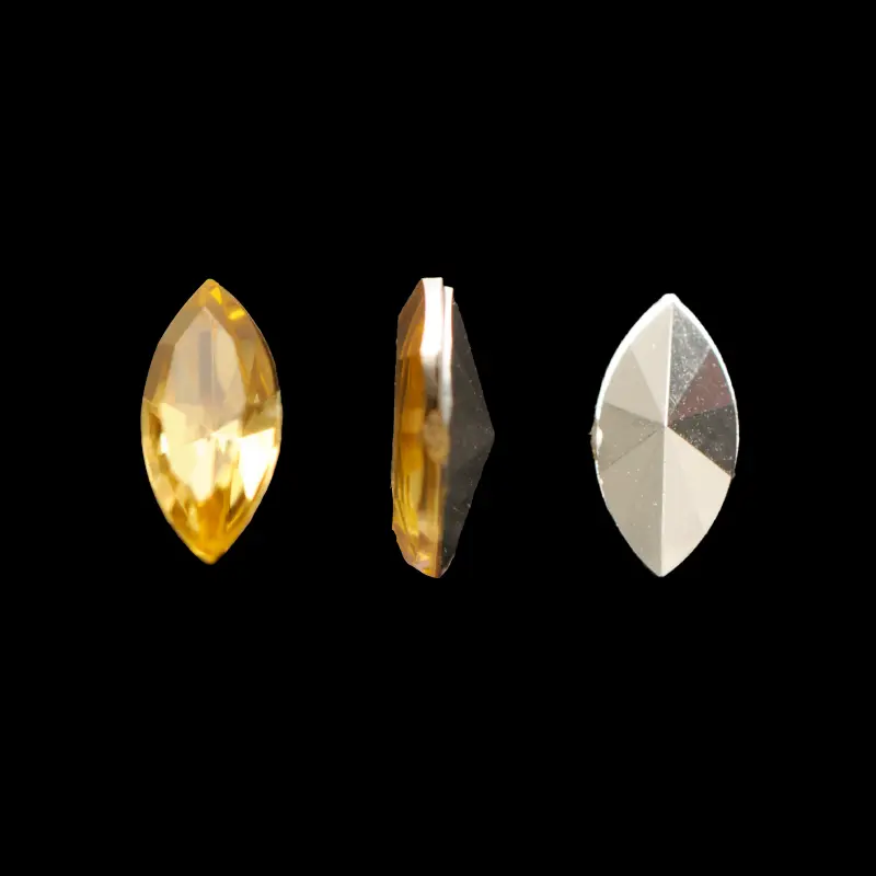 Acrilico K1015 marquesa con cono 4x8mm ligth colorado topaz 30 x 14 und