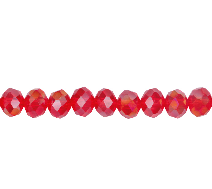 Murano rondela facetada 3mm light siam 38AB x aprox110unds