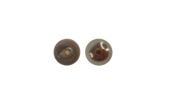 Media perla sintetica base plana 1H 8mm bronze CX-944 x und