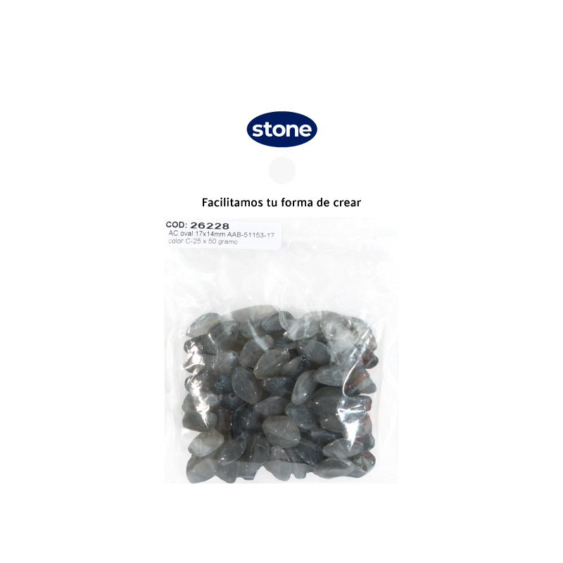 Acrilico oval 17x14mm AAB-51153-17 color C-25 x 50 gramo