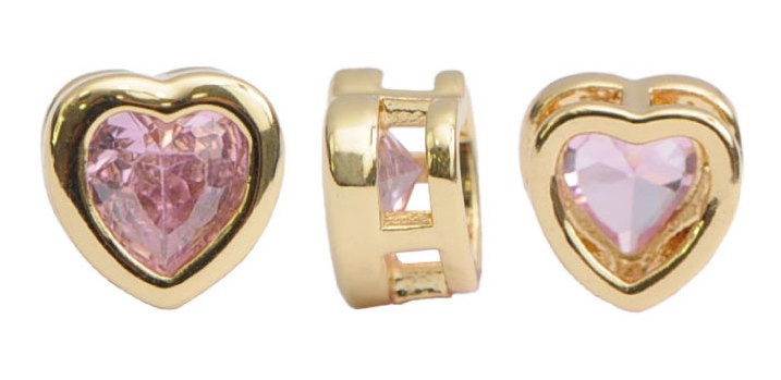 Separador golfi corazn 45mm rosado x und