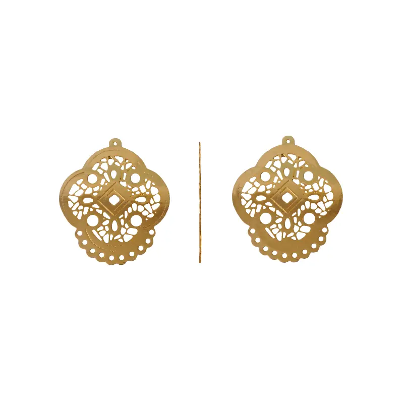 Dije flor filigran ref 2506 # 11 42x35mm/Golfi x u