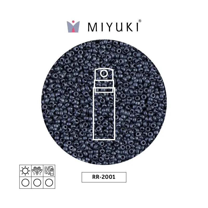 Mostacilla Miyuki rocalla 15/0 RR2001 mate gunmetal x 10g