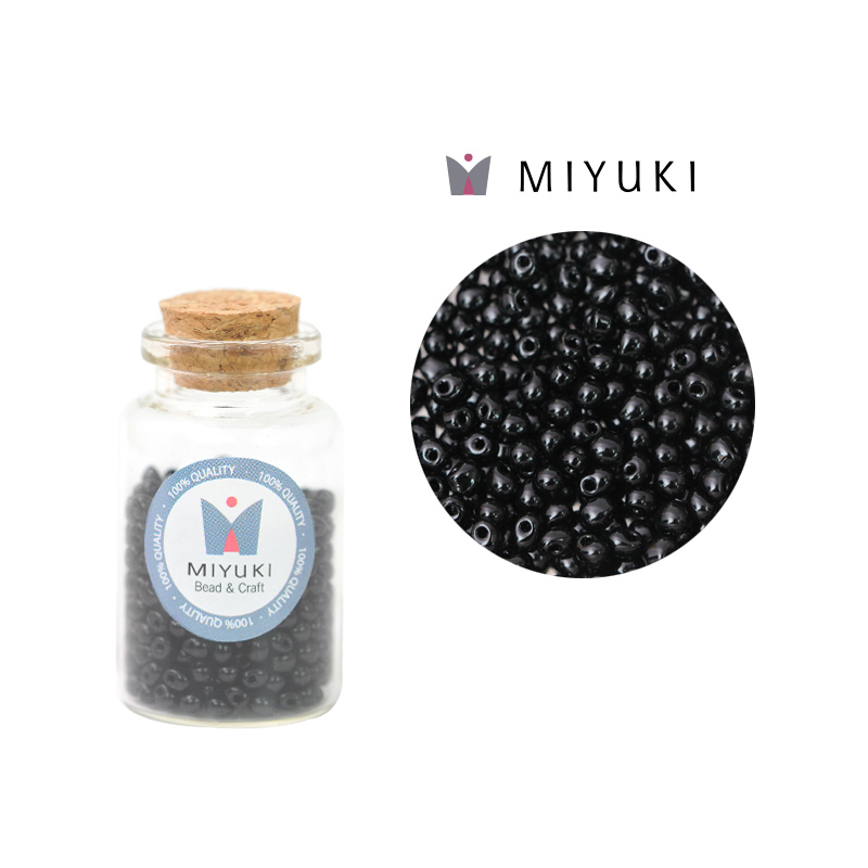 Miyuki drop beads 3.4mm DP0401 opaco negro x 25g