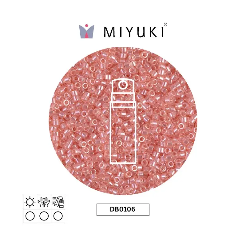Miyuki delica 11/0 DB0106-1 shell pink luster x 10g