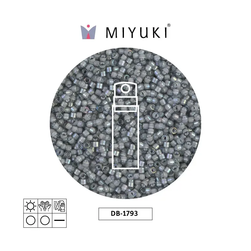 Miyuki delica 11/0 DB1793 forrado gris AB x 10gr