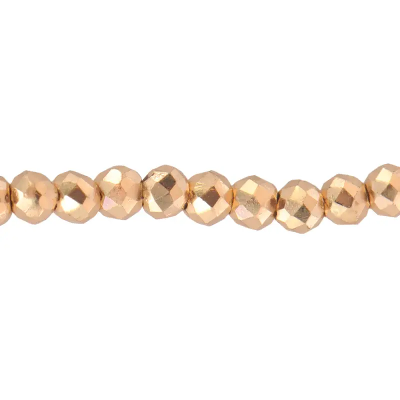 Murano redondo facetado 2mm bronce x 188 unds