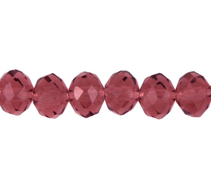 Murano rondela facetada 8mm light amethyst 17AB x 72unds