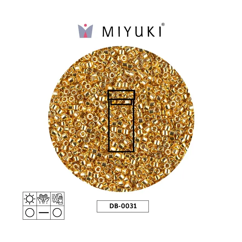 Miyuki delica 11/0 DB0031 bright dorado 24kt plated x 3gr