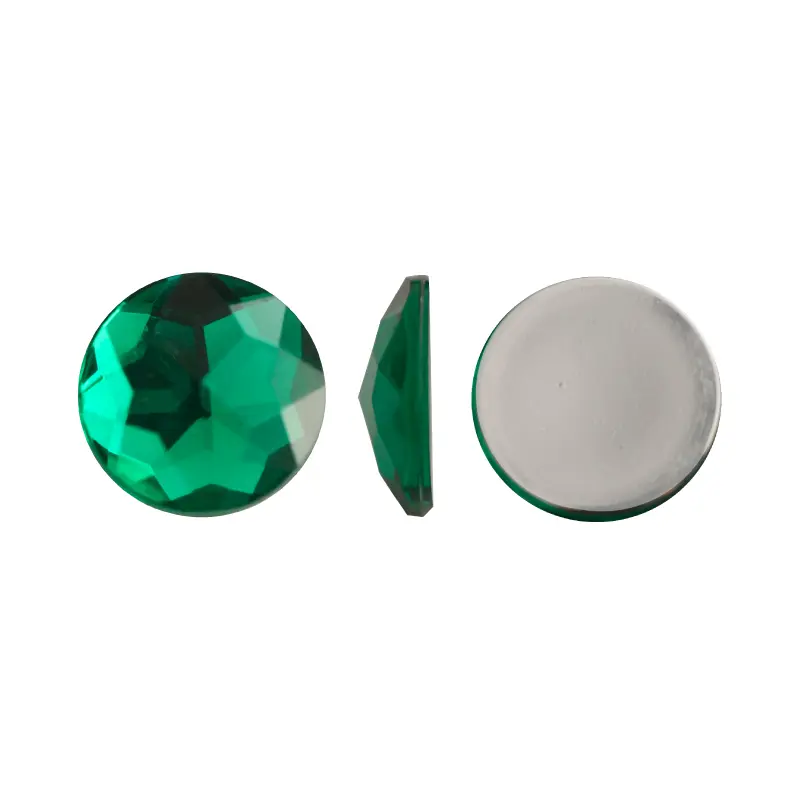 Acrilico K1006 redondo plano 12mm emerald 6 x und