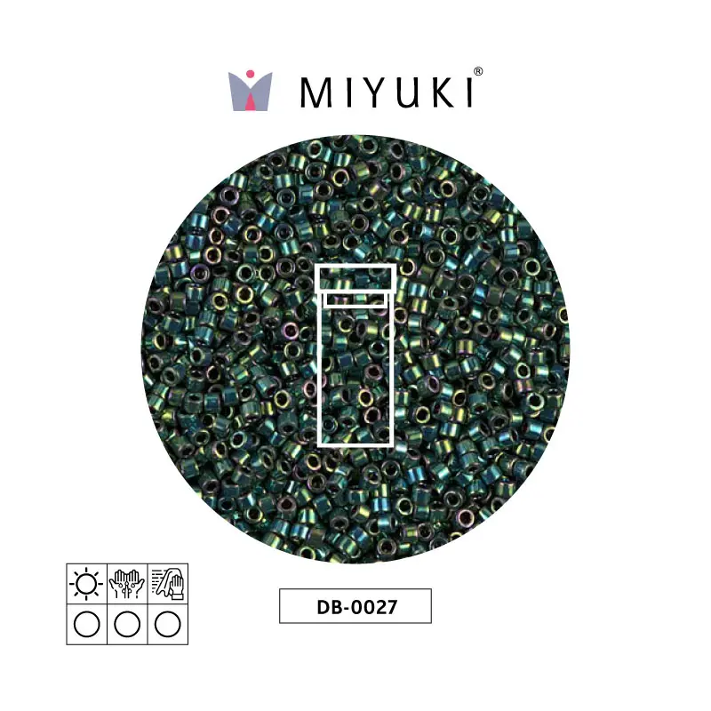 Miyuki delica 11/0 DB0027 metalizado azul verdoso AB x 3g