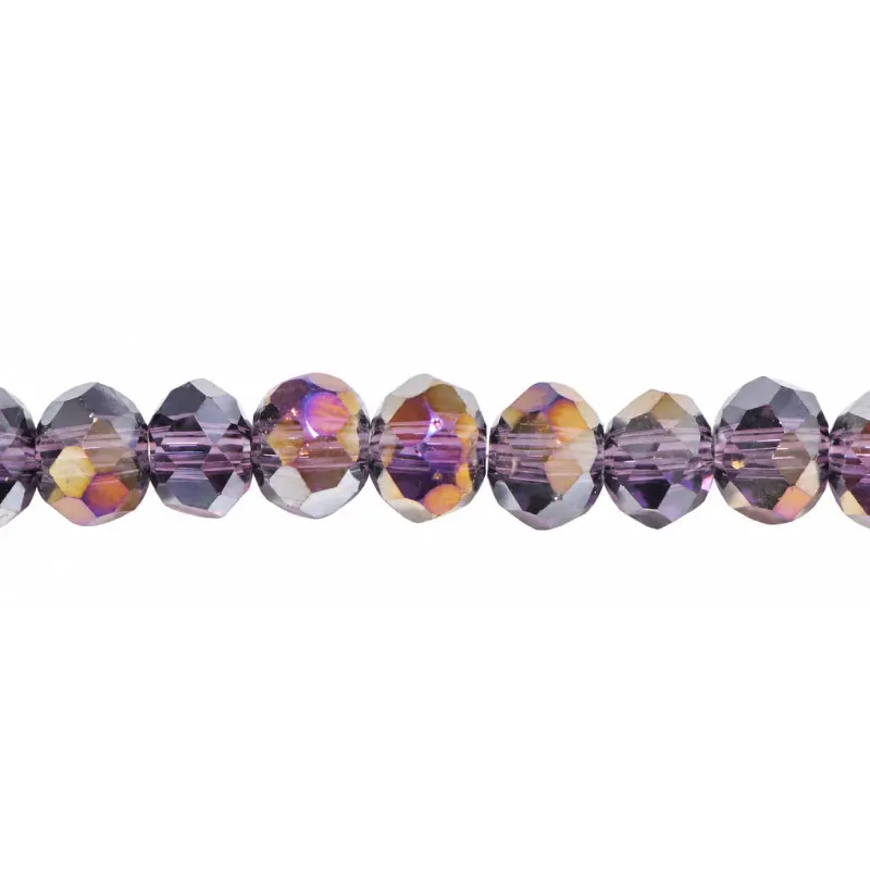 Murano rondela facetada 6mm violet 20AB x aprox 80unds