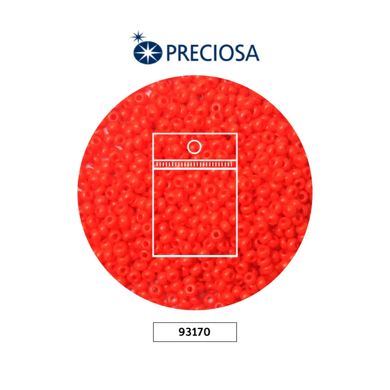 Mostacilla checa preciosa 10/0 2mm 93170 OP rojo x 50g