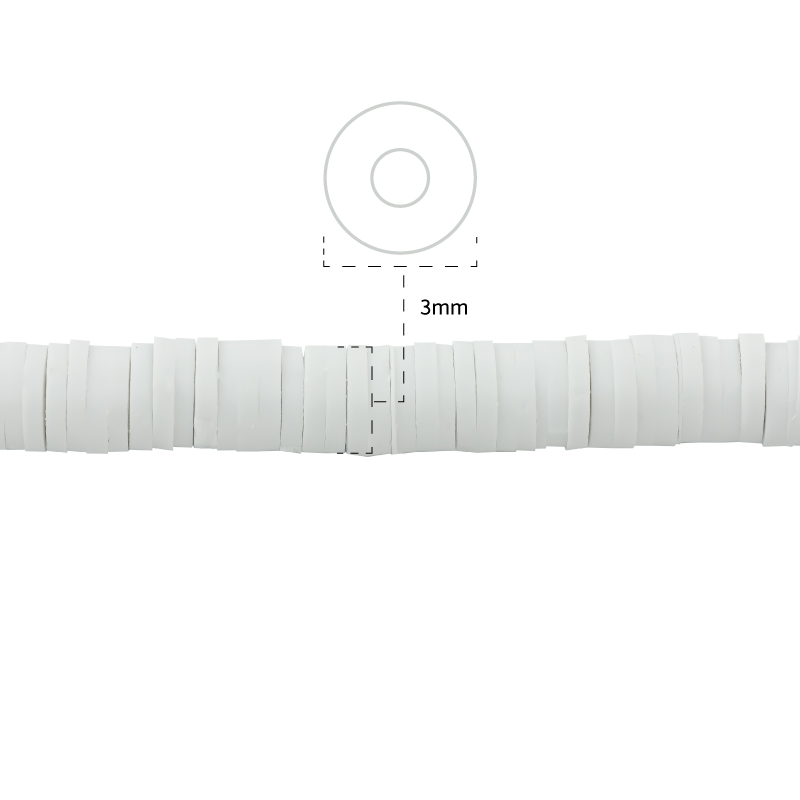 Sarta fimo disco 3mm 032 gris claro x 39cm