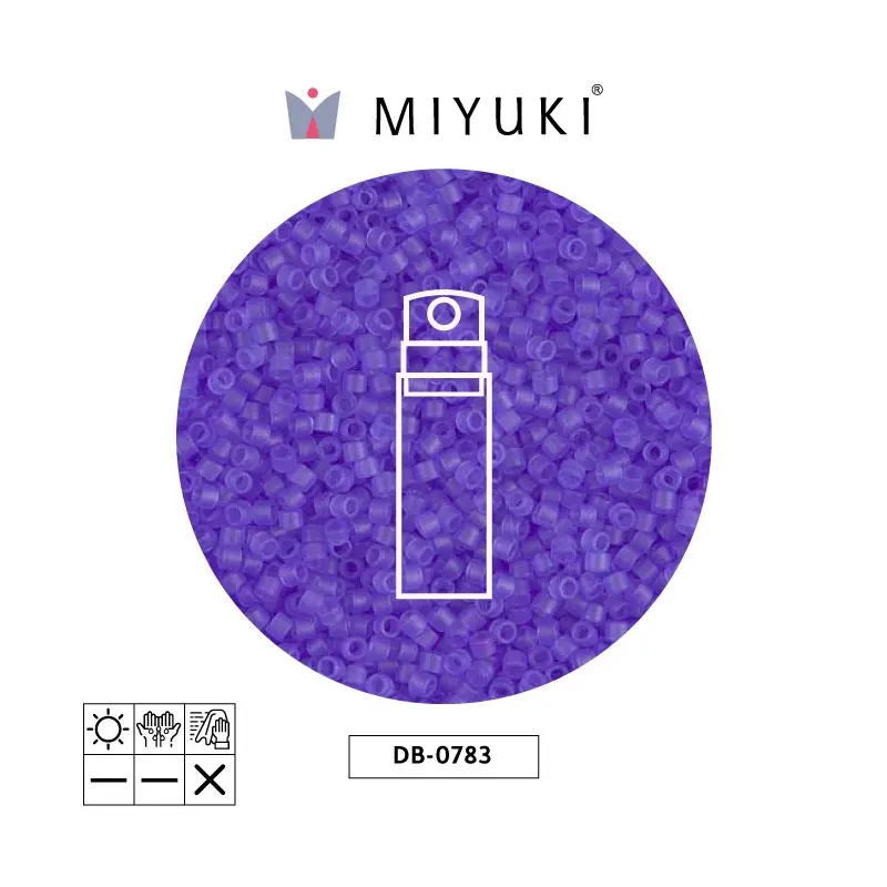 Miyuki delica 11/0 DB0783 mate transparente morado x 10g
