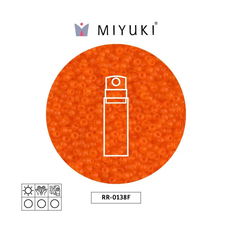 Mostacilla Miyuki rocalla 11/0 RR0138F matte transparent orange x 10g