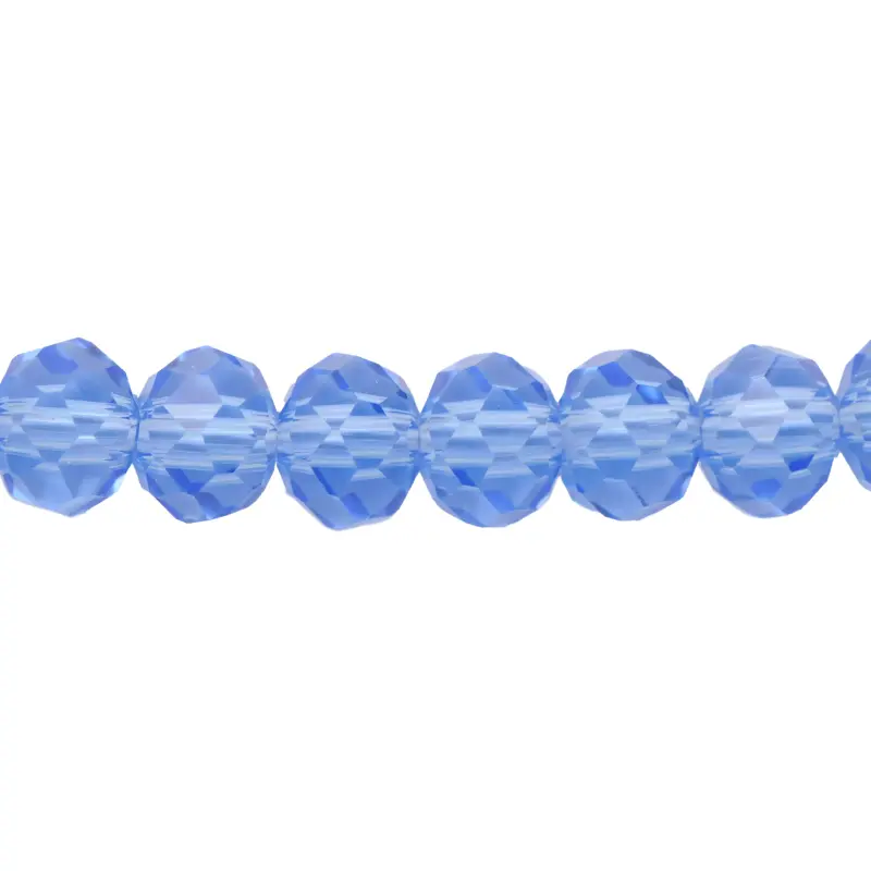 Murano rondela facetada 6mm light sapphire 2AB x 86unds