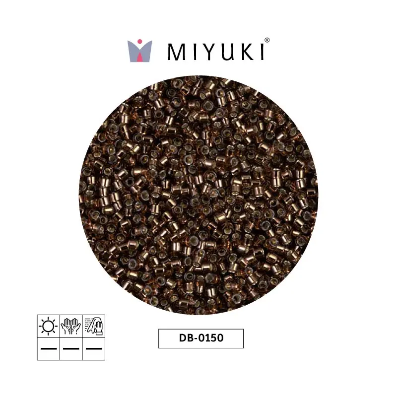 Miyuki delica 11/0 DB0150 plateado forrado bronce x 50gr