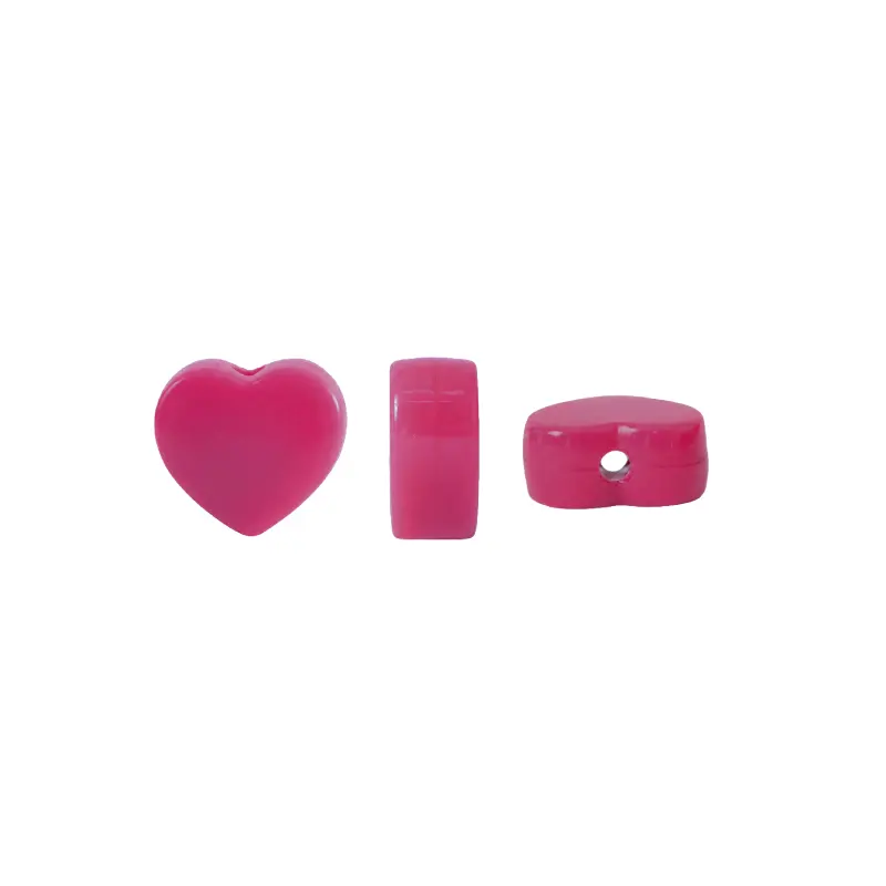 Acrílico 2728 corazón 13x14 mm Fucsia 31 x 50g (Aprox 50und)