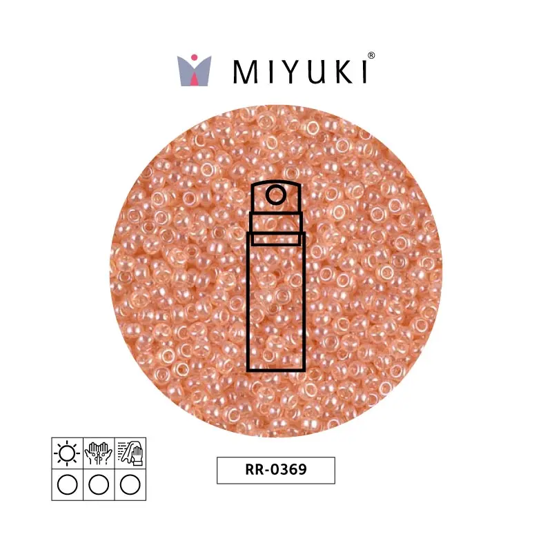 Mostacilla Miyuki rocalla 11/0 RR0369 durazno brillo x 10g