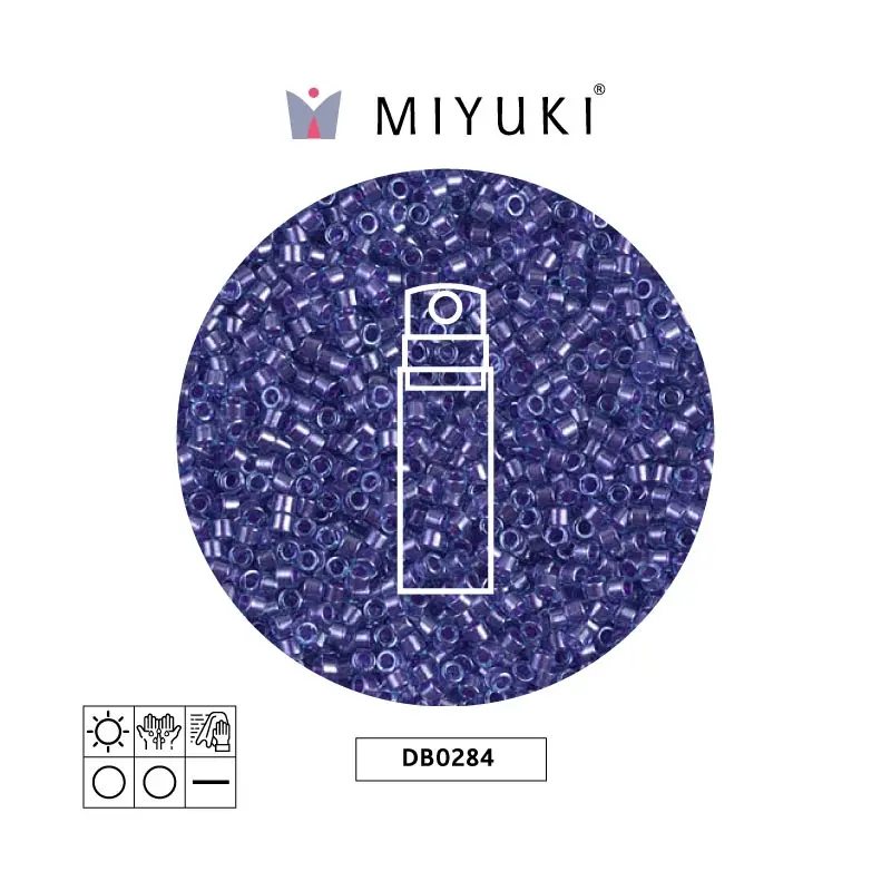 Miyuki delica 11/0 DB0284 sparkling morado forrado azul lusterr x 10g
