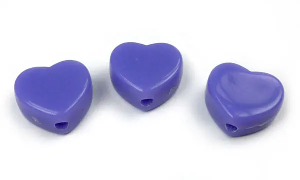 Acrilico 2728 corazon 13x14mm lila 39 x 50g(Aprox 50und)