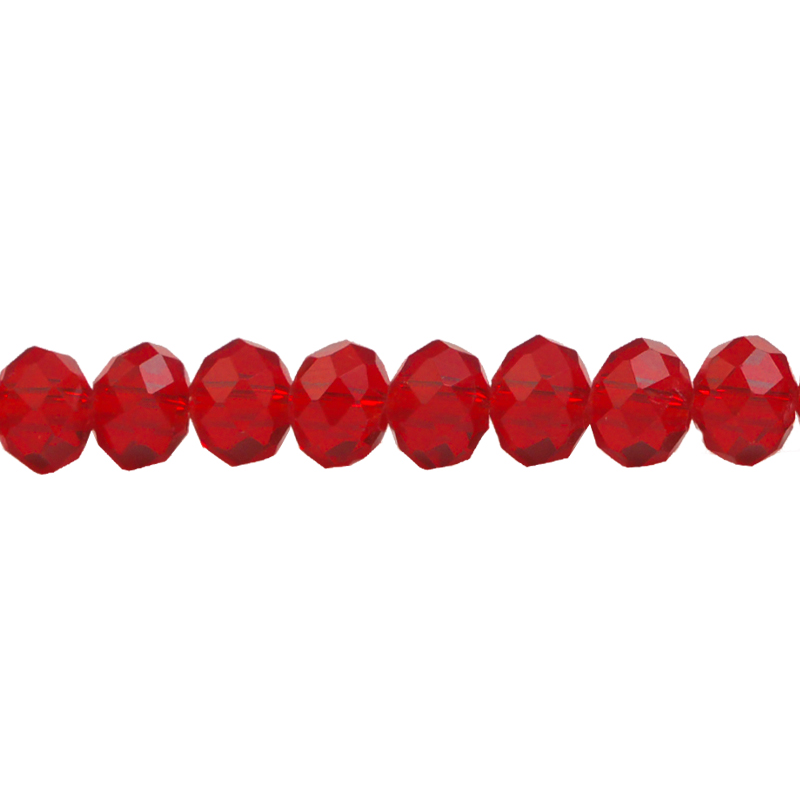 Murano rondela facetada 4mm light siam 28 x aprox110unds