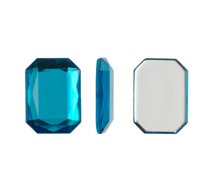 Acrilico K1013 octagon con cono 13x18mm blue zircon 39 x und