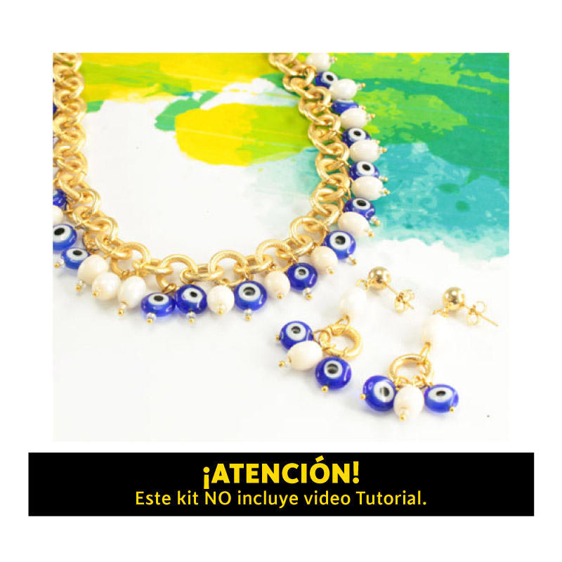 Kit collar ig argolla dorada