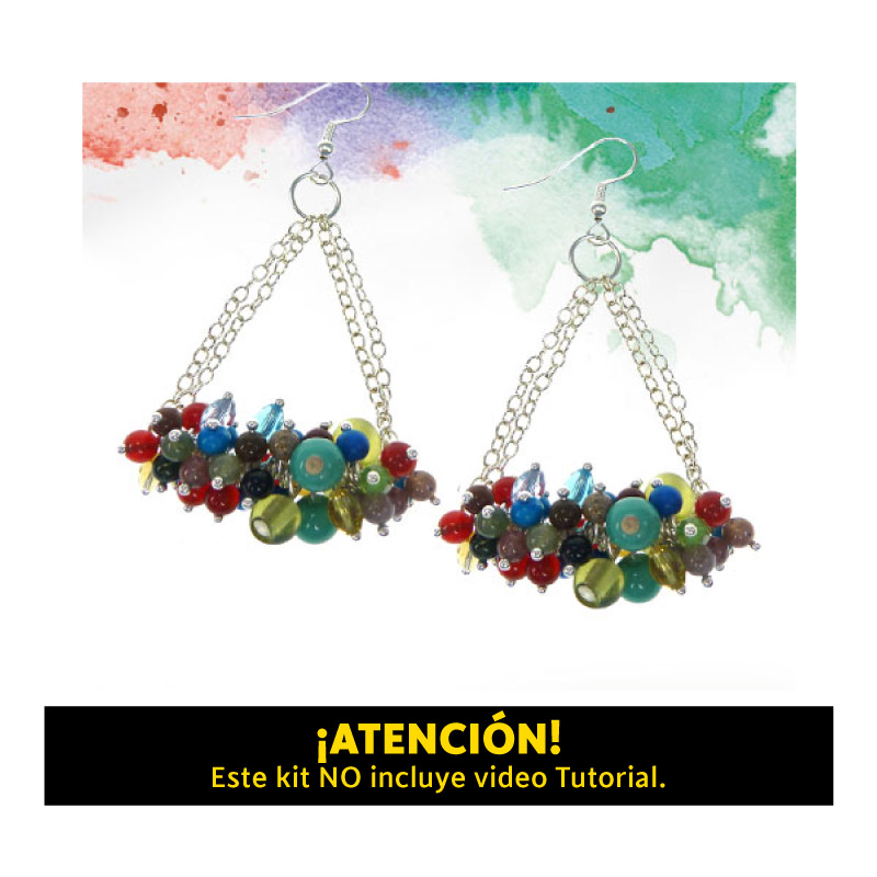 Kit aretes multicolor x und