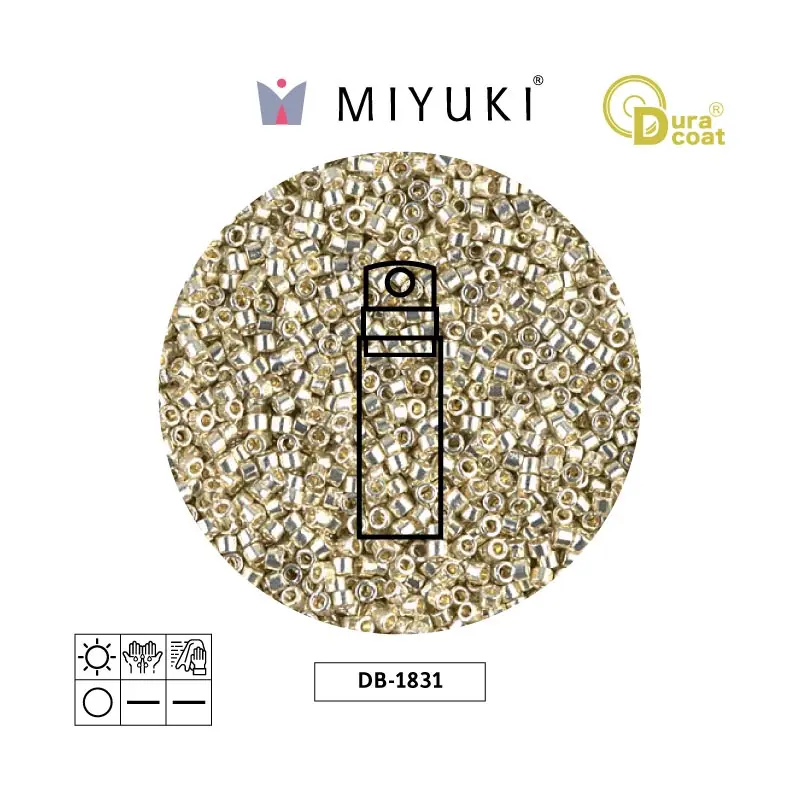Miyuki delica 11/0 DB1831 silver galvanizado x 10g