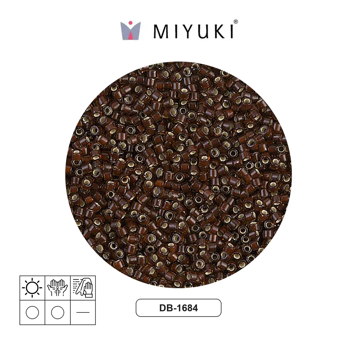 Miyuki delica 11/0 DB1684 glazed mahogany x 50gr