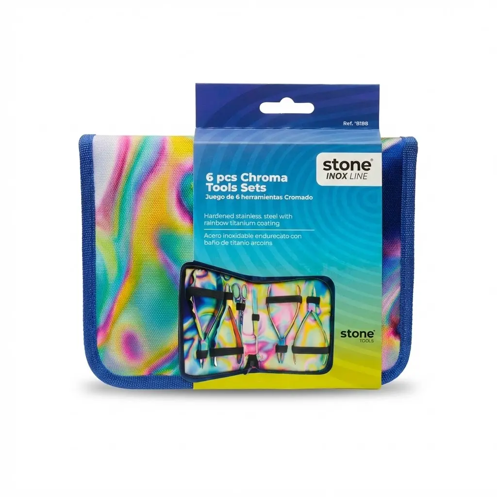 Estuche de herramientas PLR-380 en acero titanio x set